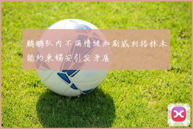 鹈鹕队内不满情绪加剧威利格林未能约束锡安引发矛盾